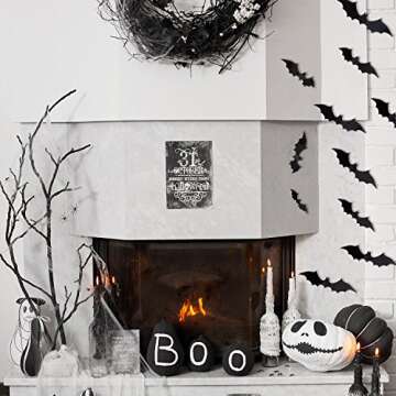 Sumind 48 Pieces Halloween Bats Stickers for Home Decor
