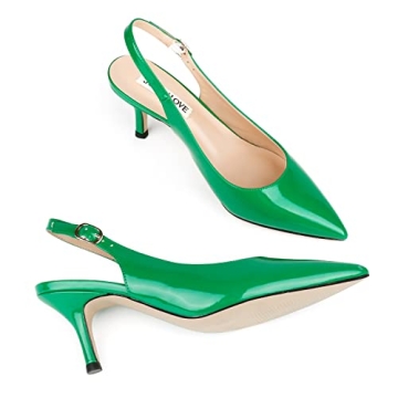 JOY IN LOVE Kitten Heels - Chic, Comfortable Pumps in Green