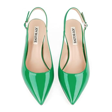 JOY IN LOVE Kitten Heels - Chic, Comfortable Pumps in Green