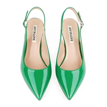 JOY IN LOVE Kitten Heels - Chic, Comfortable Pumps in Green