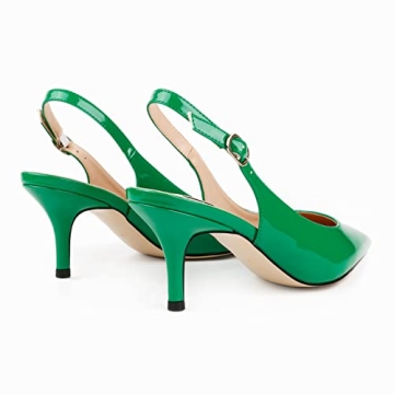JOY IN LOVE Kitten Heels - Chic, Comfortable Pumps in Green