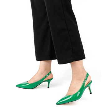 JOY IN LOVE Kitten Heels - Chic, Comfortable Pumps in Green