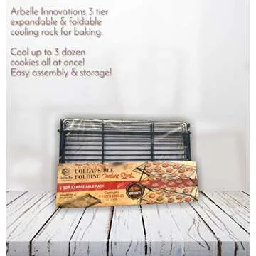 3-Tier Collapsible Cooling Rack for Efficient Baking