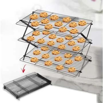3-Tier Collapsible Cooling Rack for Efficient Baking
