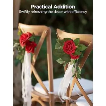 InnoGear Dark Red Artificial Roses for All Occasions