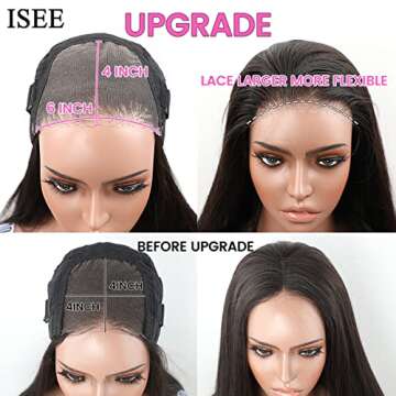 ISEE HAIR 4x6 Lace Front Glueless Wig for Women 20 Inch