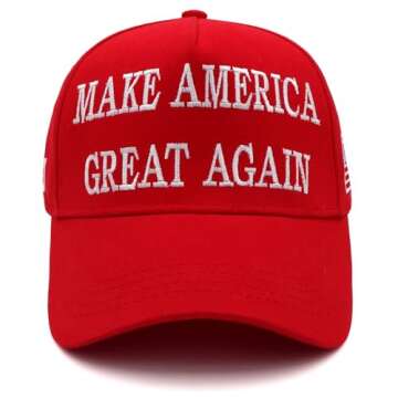 MAGA Hat Trump 2024 Hat 45-47 Embroidered Make America Great Again Donald Trump Slogan Adjustable Bl...