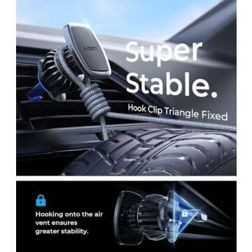 LISEN Magnetic Phone Holder for Car Easy Installation Black