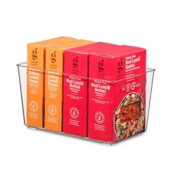 Set Of 12 Stackable Refrigerator Organizer Bins with Lids