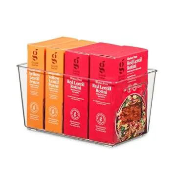 Set Of 12 Stackable Refrigerator Organizer Bins with Lids