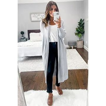 LILLUSORY Cozy Long Cardigan for Stylish Winter Fashion