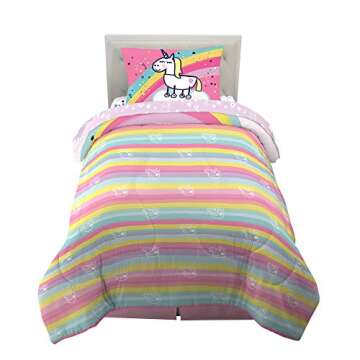 Franco Kids Bedding Super Soft Comforter and Sheet Set, 4 Piece Twin Size, Peppa Pig