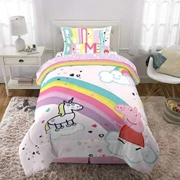Peppa Pig Kids Bedding Set - Soft Comforter & Sheet Set