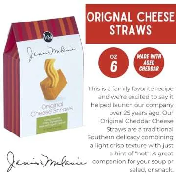 J&M Foods Original Cheese Straws with a Kick, 6 Ounce