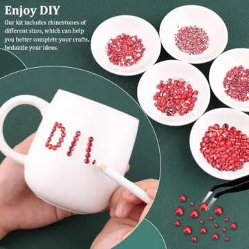 Resin Rhinestones with Glue for DIY Crafts