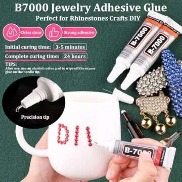 Resin Rhinestones with Glue for DIY Crafts
