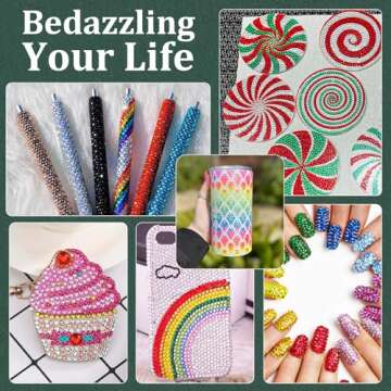 Resin Rhinestones for Crafting with B7000 Jewelry Glue, 2 Boxes Red Flatback Crystals with 3Pcs 10ml Glue for Bedazzling Crafts DIY Nail Art Makeup，Non Hotfix Gems for Clothing Shoes