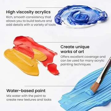 Vibrant ARTEZA Acrylic Paint Set for Artists and Hobbyists