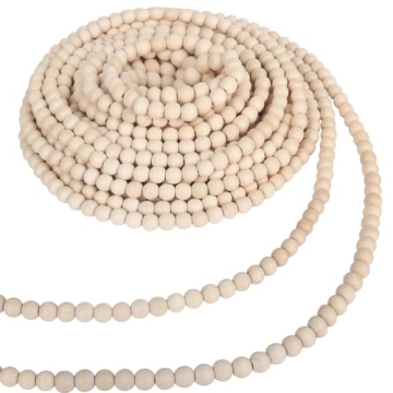 Christmas Wooden Beaded Garland for Holiday Decor