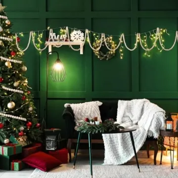 Christmas Wooden Beaded Garland for Holiday Decor