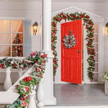 Christmas Wooden Beaded Garland for Holiday Decor