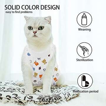 Cat Surgical Recovery Suit - Comfortable E-Collar Alternative