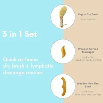 Vegan Dry Brushing Set for Lymphatic Drainage