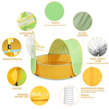 Peradix Portable Pop Up Baby Ball Pit & Pool for Kids