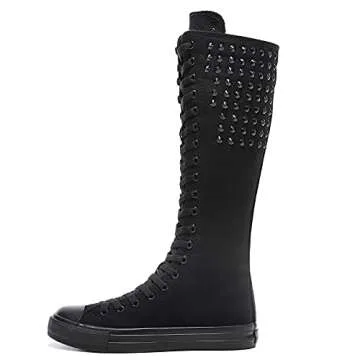 Momuk Punk Canvas Boots for Women - Stylish Comfort