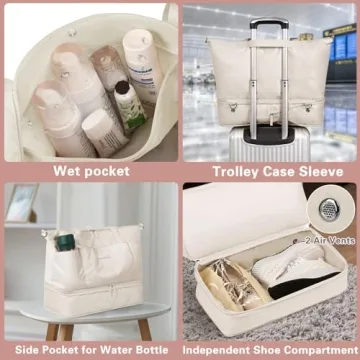 ETRONIK Expandable Weekender Travel Bag Set for Women