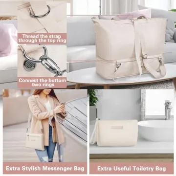 ETRONIK Expandable Weekender Travel Bag Set for Women