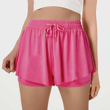 Reosse Flowy Running Shorts 2 Pack for Women Comfort and Style