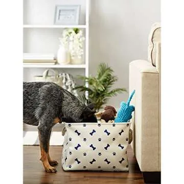 Bone Dry Small Rectangle Pet Storage Bin - Stylish & Durable