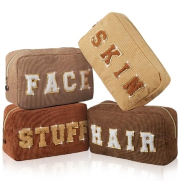 Pinkunn Preppy Makeup Bags for Travel and Gifts