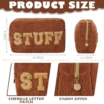 Pinkunn Preppy Makeup Bags for Travel and Gifts