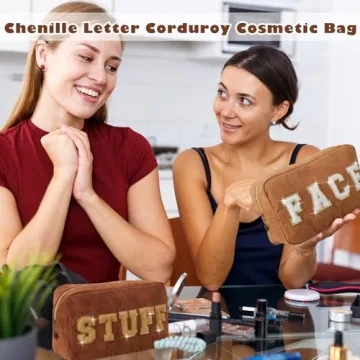 Pinkunn Preppy Makeup Bags for Travel and Gifts