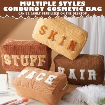 Pinkunn Preppy Makeup Bags for Travel and Gifts