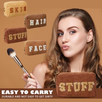 Pinkunn Preppy Makeup Bags for Travel and Gifts