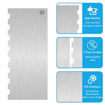 Stainless Steel Cake Scraper - 9 Inch Decorating Tool