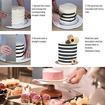 Stainless Steel Cake Scraper - 9 Inch Decorating Tool