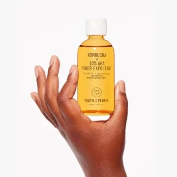 Youth To The People Kombucha + 10% Power AHA Exfoliant - Overnight Liquid Face Peel + Dark Spot Corrector for Uneven Skin Tone - 7% Lactic Acid + 3% Glycolic Acid Face Peel Exfoliator (4oz)
