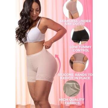 LT.ROSE 23996 Women Butt Lifter Enhancer Panties | Calzones Levanta Cola Colombianos Cocoa M