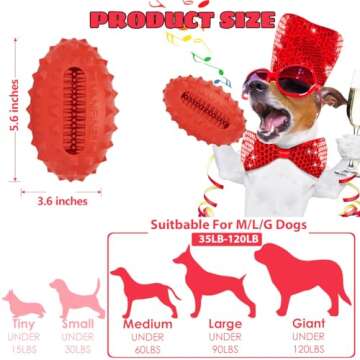 VANFINE Indestructible Dog Toys for Aggressive Chewers - Tough Squeaky Dog Chew Toy for Large Breed,...