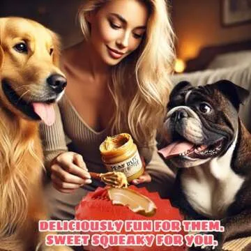 VANFINE Indestructible Dog Toys for Aggressive Chewers - Tough Squeaky Dog Chew Toy for Large Breed, USA Brand Durable Rubber Dog Toy with Beef Flavor for Medium & Large Dogs