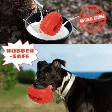 VANFINE Indestructible Dog Toys for Aggressive Chewers - Tough Squeaky Dog Chew Toy for Large Breed, USA Brand Durable Rubber Dog Toy with Beef Flavor for Medium & Large Dogs