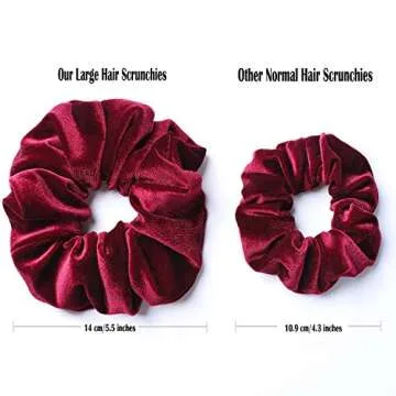 Velvet Scrunchies Set of 6 for Effortless Style
