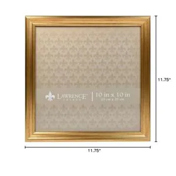 Lawrence 536210 10x10 Sutter Burnished Gold Picture Frame