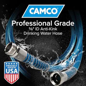 Camco TastePURE 35-Foot Premium Camper/RV Drinking Water Hose - Features a Heavy-Duty No-Kink Design...