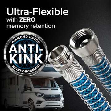 Camco TastePURE 35-Foot Premium Camper/RV Drinking Water Hose - Features a Heavy-Duty No-Kink Design with Strain Relief Ends & 5/8-Inch Inside Diameter - NSF Drinking Water Safe Certified (22843)