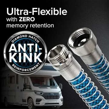 Camco TastePURE 35-Foot Premium Camper/RV Drinking Water Hose - Features a Heavy-Duty No-Kink Design with Strain Relief Ends & 5/8-Inch Inside Diameter - NSF Drinking Water Safe Certified (22843)